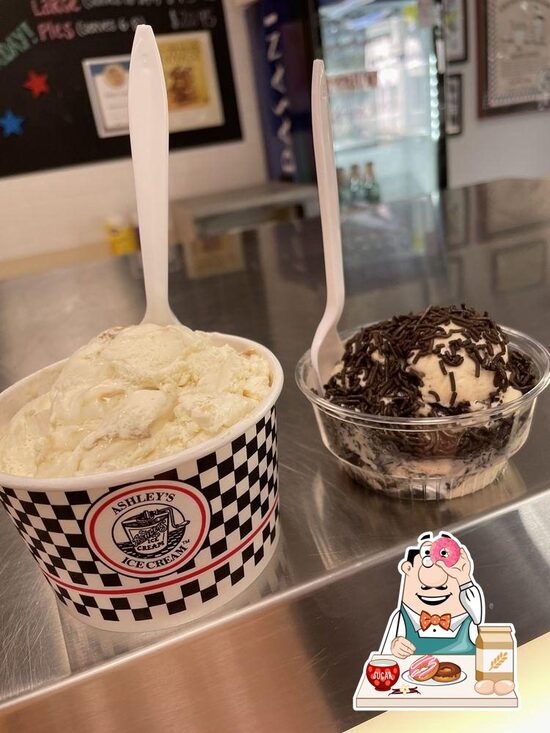 Menu at Ashley's Ice Cream cafe, Madison, 724 Boston Post Rd