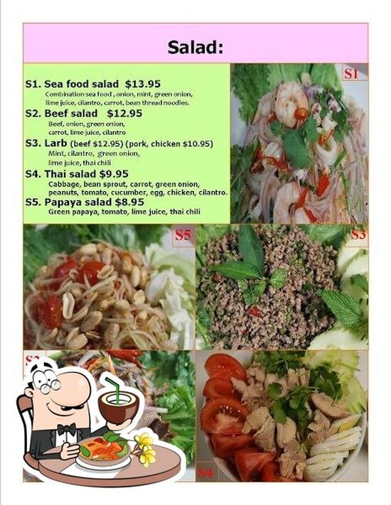 Menu at Honey Jar Cafe (Thai), Portland