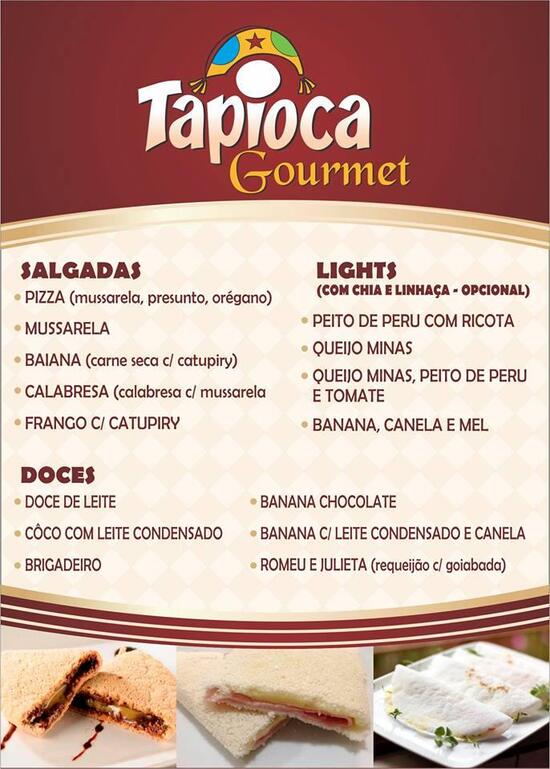 Menu Em Tapioca Gourmet Tr S Rios