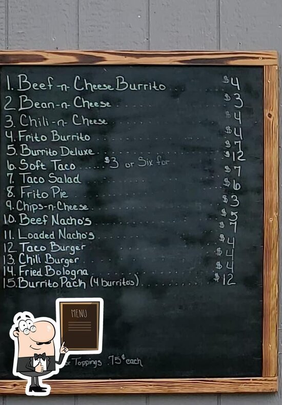 Menu at The Lunch Box fast food, Sarcoxie