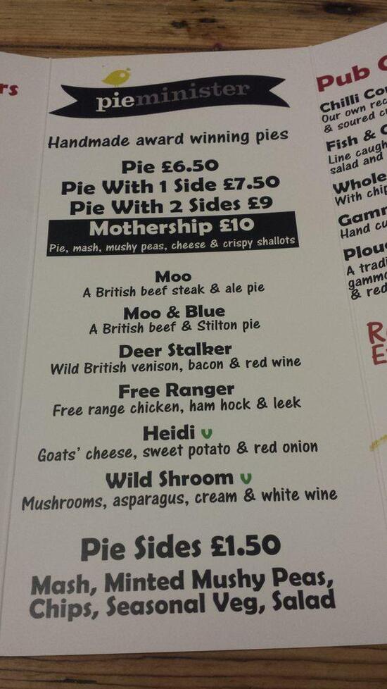 Menu At White Hart Inn Pub And Bar Canterbury Worthgate Place 3859