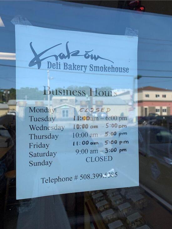 Menu at Krakow Deli, Attleboro, 707 Washington St