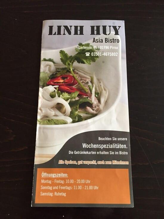 Speisekarte von Linh Huy restaurant, Pirna