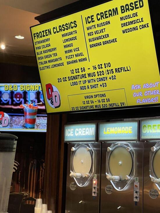 Carta del pub y bar Daiquiris & Dogs, Lake Charles