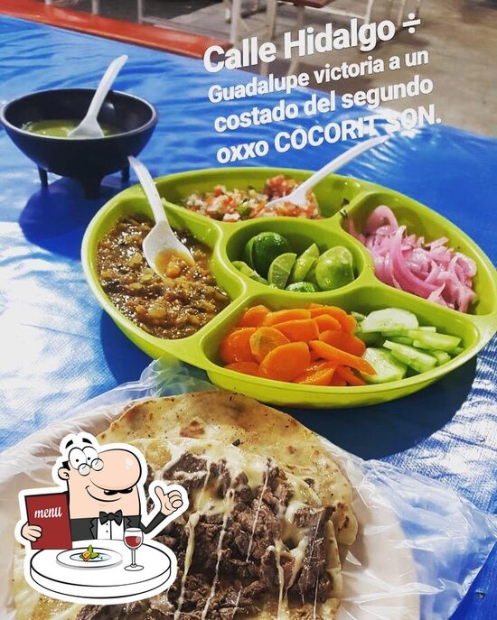Menu at Tacos de asada la Hidalgo restaurant, Ciudad Obregón