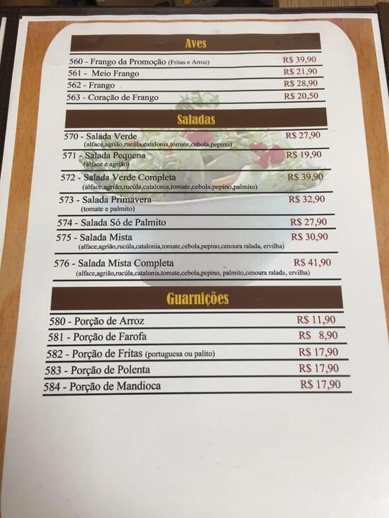 Menu Em Churrascaria Costela De Ouro S O Paulo