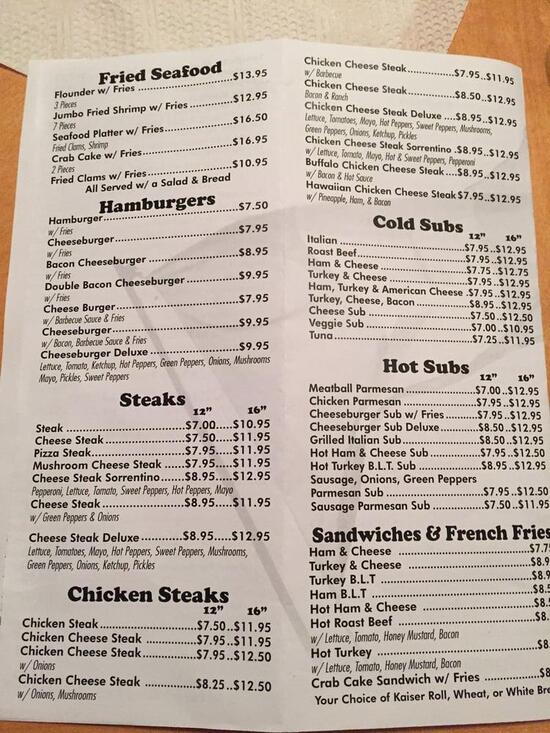 Menu at La Delizia Pizza pizzeria, Greensboro, 322 N Main St