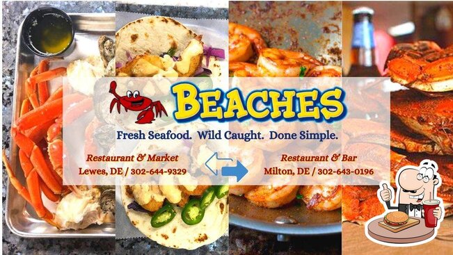 Menu at Beaches Seafood of Milton pub & bar, Milton