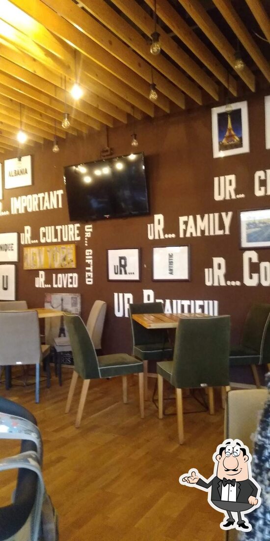 Menu at Urban Roots cafe, Tirana