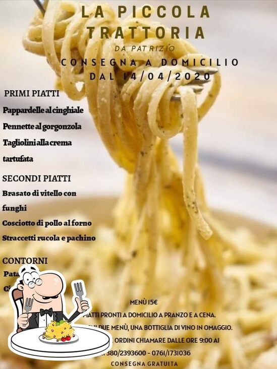 Speisekarte von La Piccola Trattoria restaurant, Viterbo
