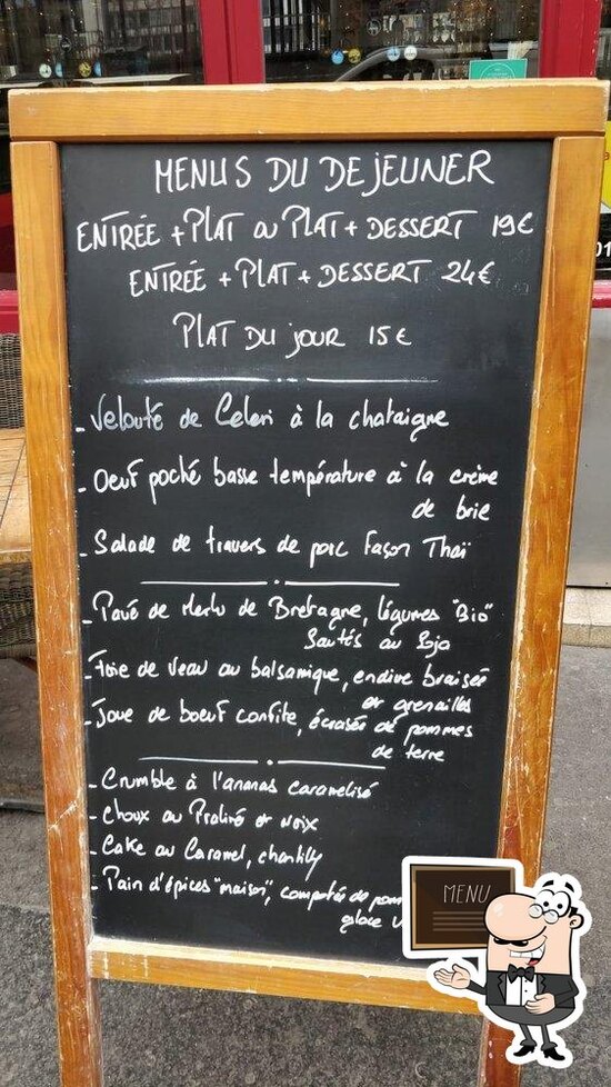 Menu at Le Buisson Ardent restaurant, Paris, 25 Rue Jussieu