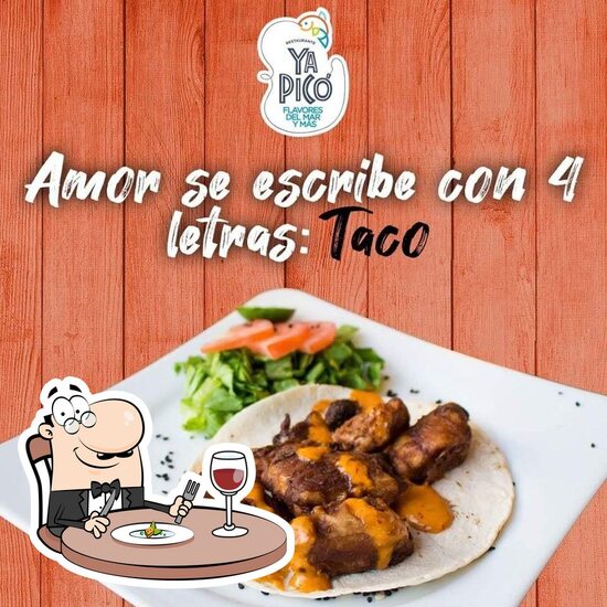 Menu at Ya Picó restaurant, Saltillo