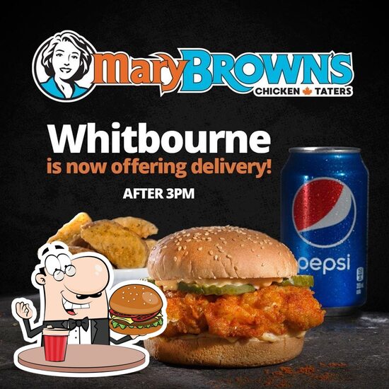 Menu at Mary Brown's restaurant, St. John's, 639 Trans Canada Highway