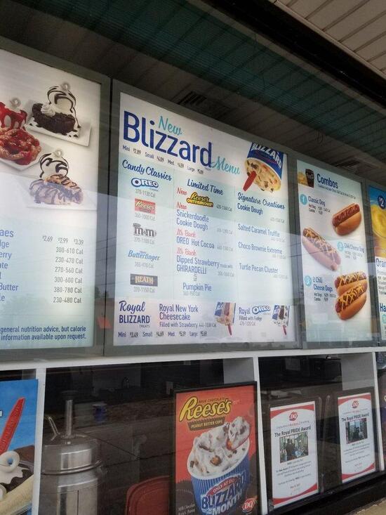 Menu at Dairy Queen (Treat) fast food, New Haven, 254 1/2 Kimberly Ave