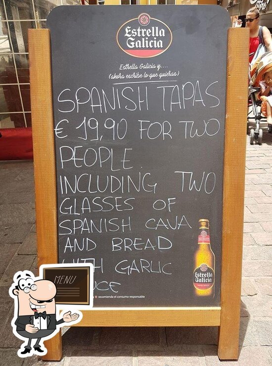 Menu at RICOS restaurant, Los Cristianos