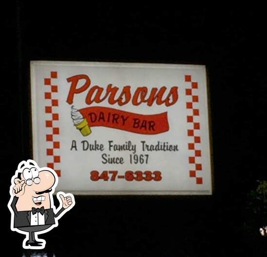 Menu at Parson's Dairy Bar, Parsons