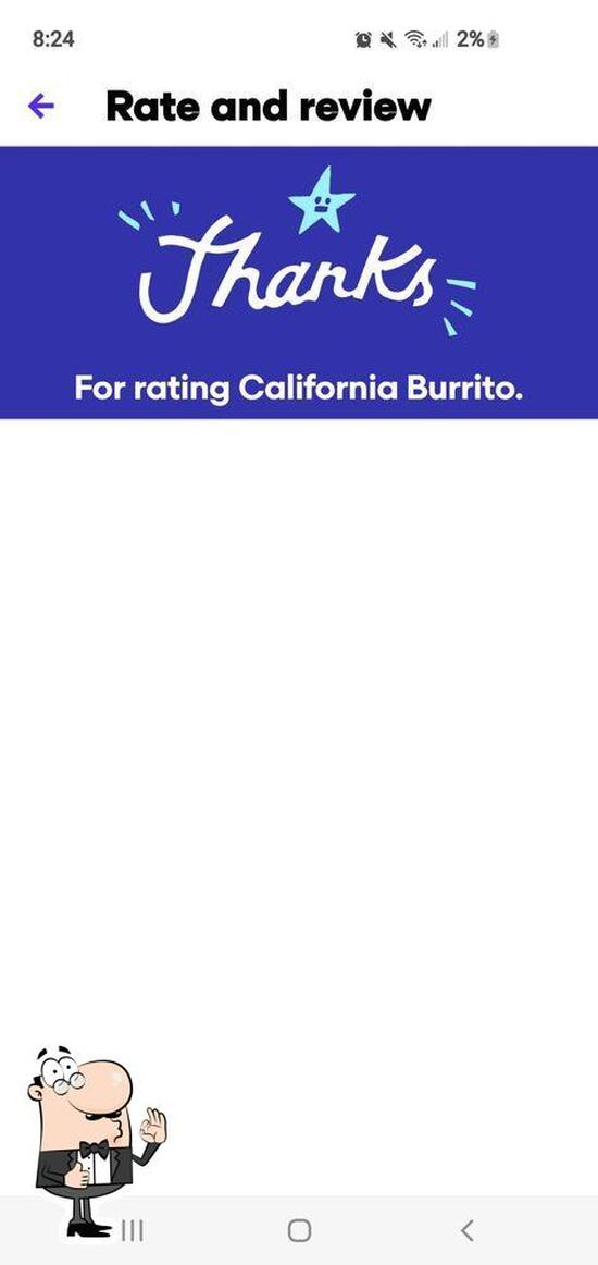 Menu at California Burrito restaurant, Pittsburg