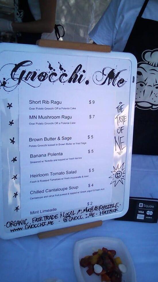 Menu at Gnocchi Me, Minneapolis
