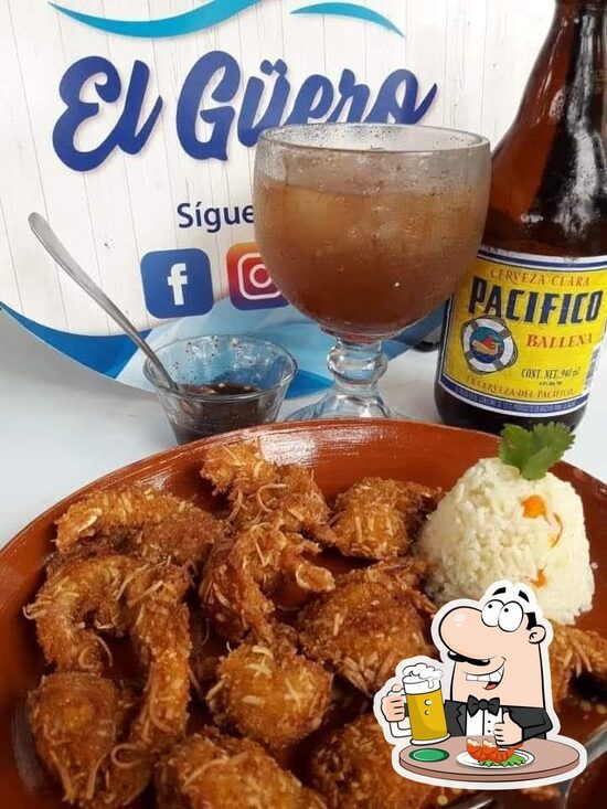 Menu at Mariscos “El Güero” restaurant, Puerto Vallarta