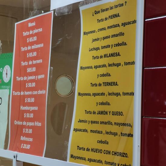 Carta Del Restaurante El Rey Del Las Tortas Saltillo