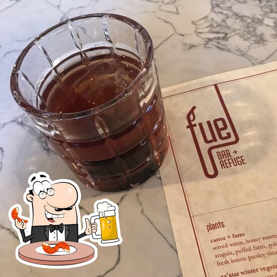 Menu at fuel bar + refuge, Spring Lake