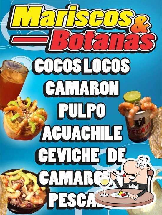 Menu at Mariscos & Botanas restaurant, Mexicali