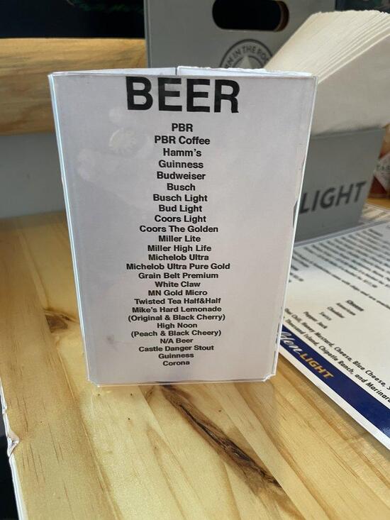 Tracks N Racks in Beaver Bay Restaurant menu and reviews
