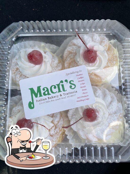 Menu at Macri's Italian Bakery, South Bend