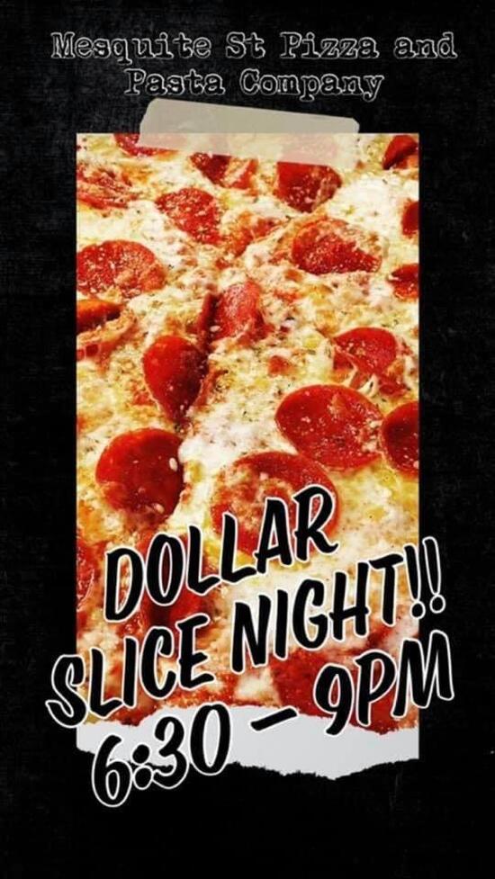 Menu at Mesquite Street Pizza And Comedy Club Southside, Corpus Christi