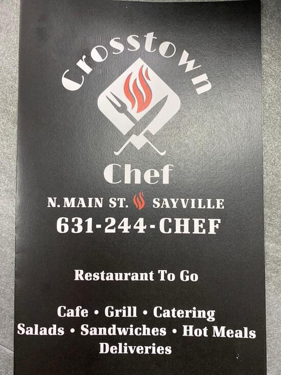 Menu at Crosstown Chef cafe, Sayville