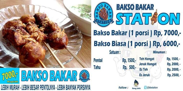 Menu At Bakso Bakar Station Restaurant Jember