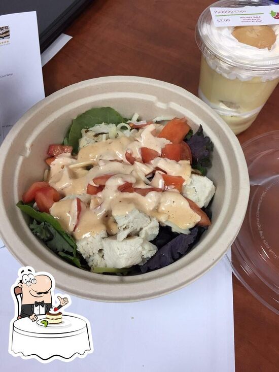 Menu at Nature's Table at Cook Museum of Natural Science cafe, Decatur