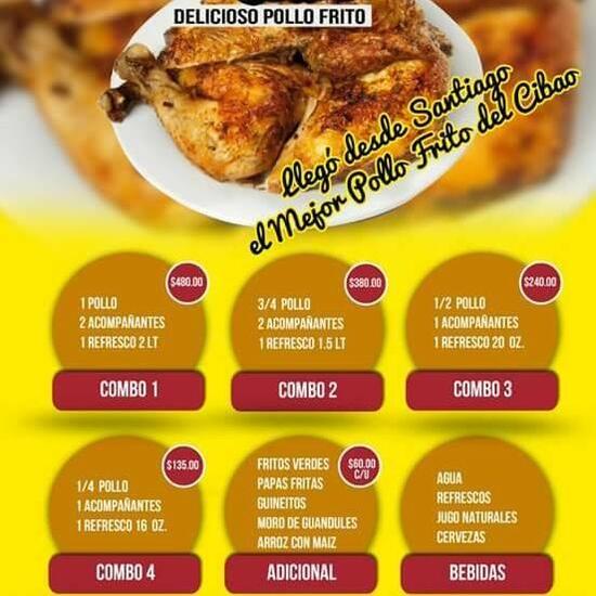 Menu at Pollo Luis restaurant, Punta Cana