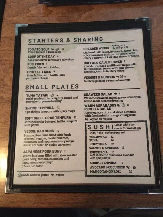 Menu at Tap House Grille pub & bar, Windham