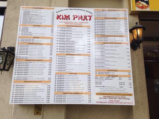 Speisekarte Von Asia Imbi Kim Phat Pub Bar Friedberg Hessen