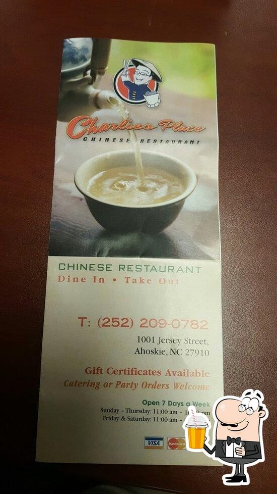 Menu at Charlie's place restaurant, Ahoskie