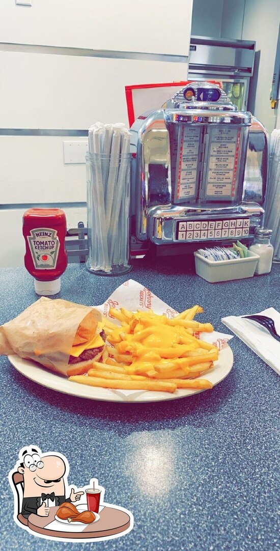 Menu at Johnny Rockets fast food, Las Vegas, 3355 Las Vegas Blvd S