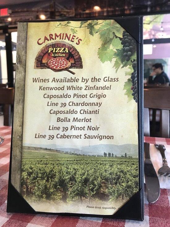 Menu at Carmine's Pizza Kitchen pizzeria, Las Vegas, S Fort Apache Rd 160