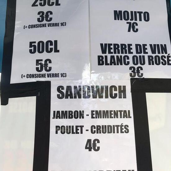 Menu at La Base Vernon restaurant, Vernon