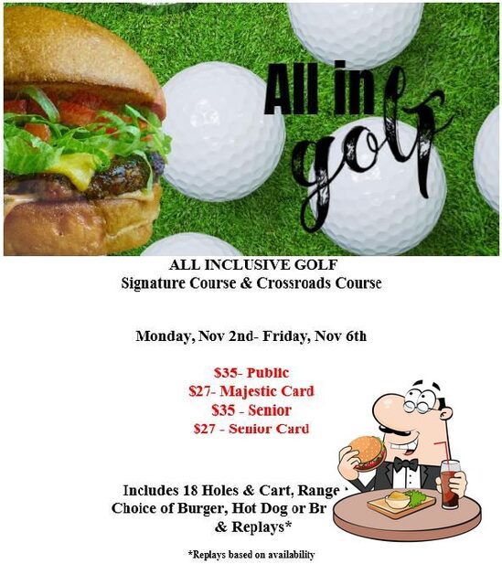 Menu at Majestic Oaks Golf Club, Ham Lake