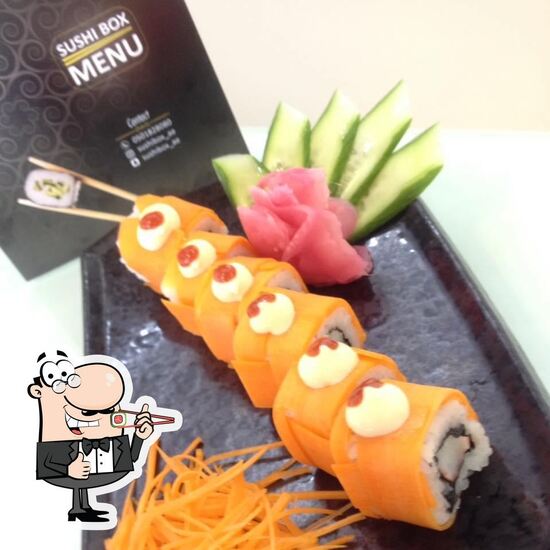 Menu at Sushi box restaurant, Khor Fakkan, Cornich street