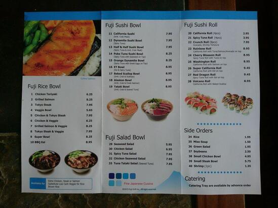 Menu at Fuji Grill restaurant, Orange, W Chapman Ave