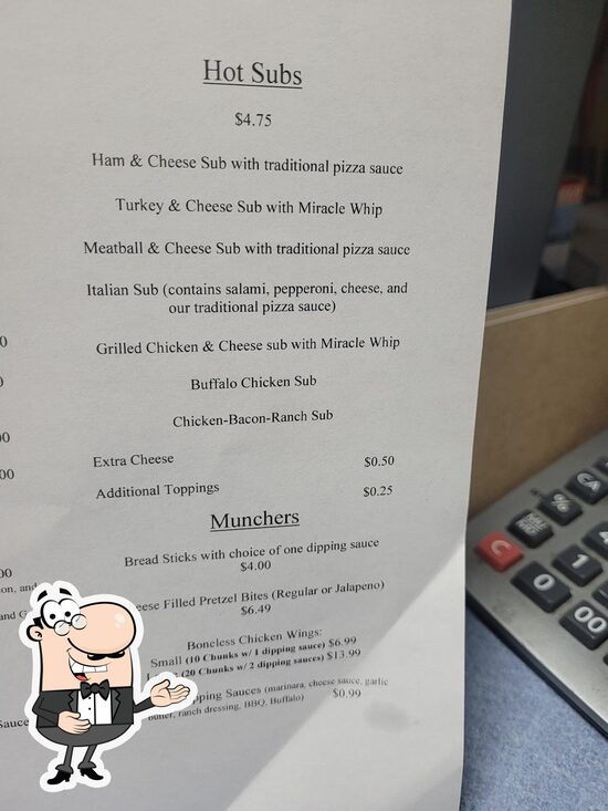 Menu at Spencerville Quick Stop pizzeria, Spencerville