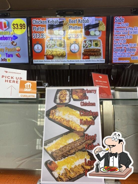 Menu at Donair & Kebab Extreme Shawarma restaurant, Surrey