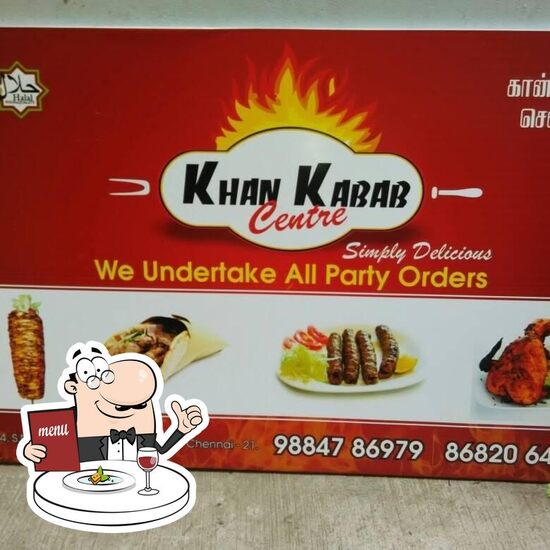 Menu At Khan Kabab Center Chennai