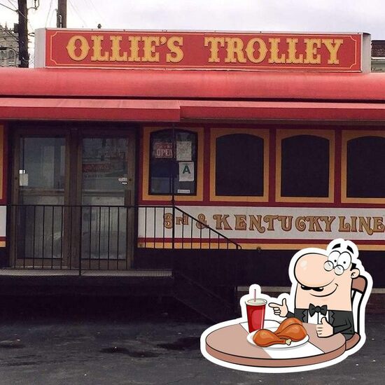 Menu at Ollie's Trolley fast food, Louisville