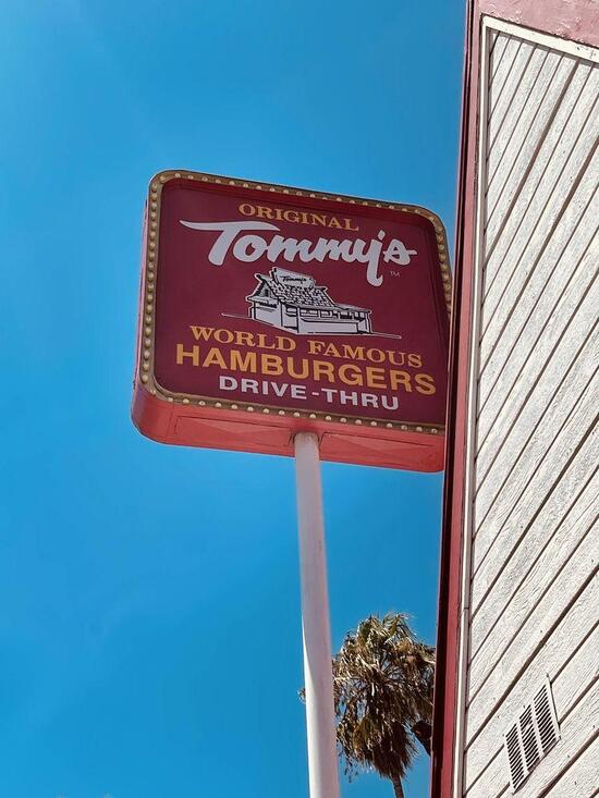 Menu at Original Tommy’s Hamburgers fast food, Los Angeles, Colorado Blvd