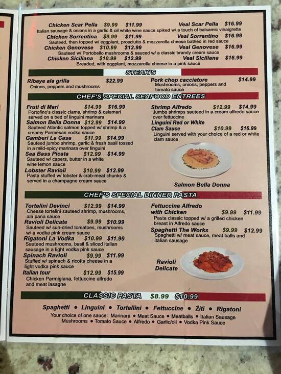 Menu at Roma's Italian Restaurant, Poteau