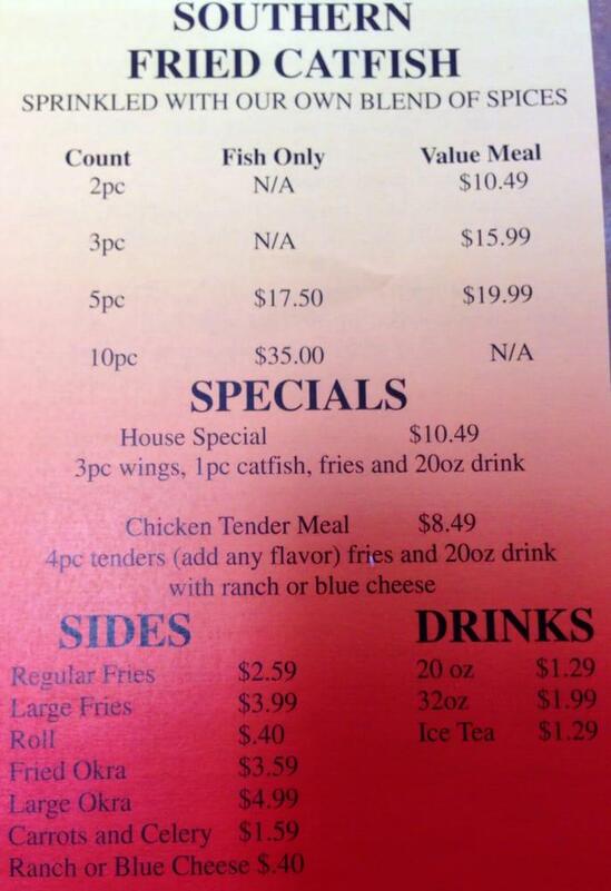 Menu at Wing's House BBQ, Memphis