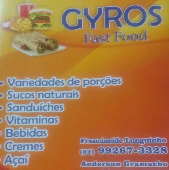 Menu at Gyros Fast food, Anápolis, Avenida Mato Grosso numero 456